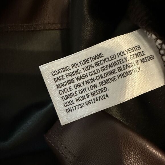 A New Day Brown Women's Mini Faux Leather Skirt Large - Picture 5 of 6